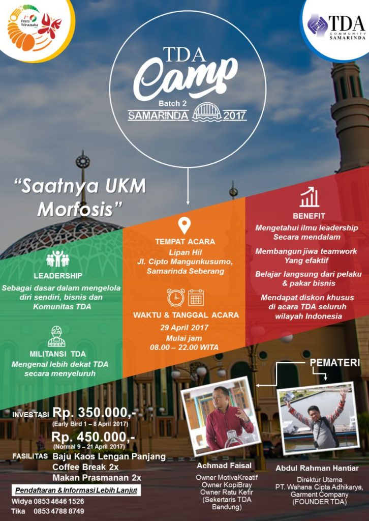 TDA CAMP 1 Hari – TDA Samarinda Forum (29 April 2017)